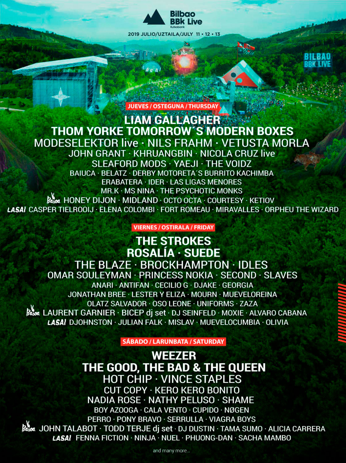 Bilbao BBK Live 2019 Festivales música España 