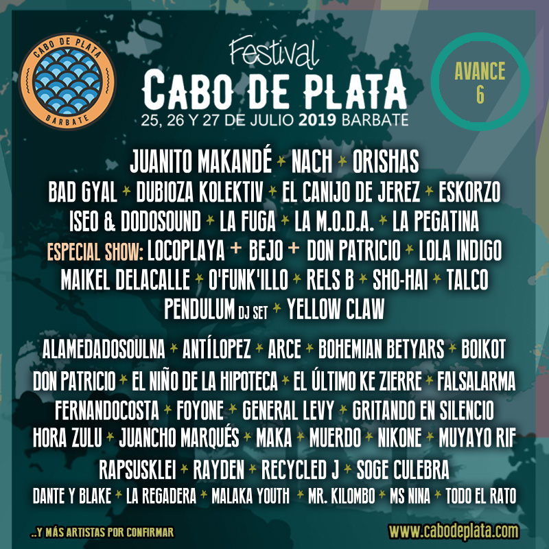 Cabo de Plata 2019 Festivales música España 