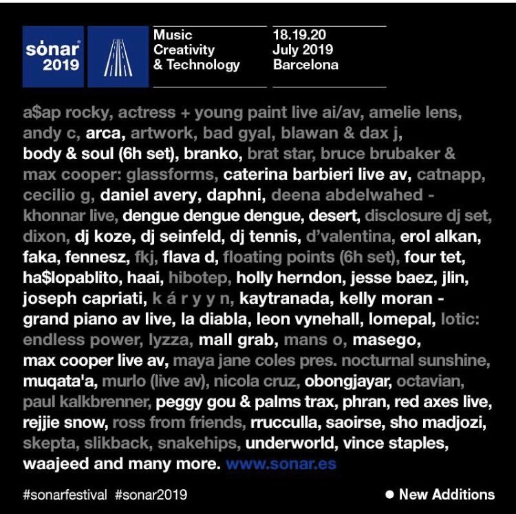 Sónar Barcelona 2019 Festivales música España